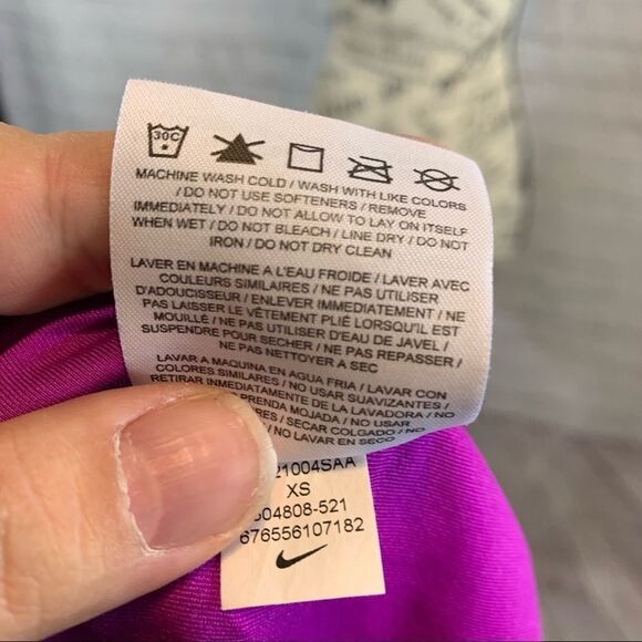 Nike Pro Dri Fit Long Racerback Tank Top Purple Fitted Womens Extra Small - Picture 10 of 11